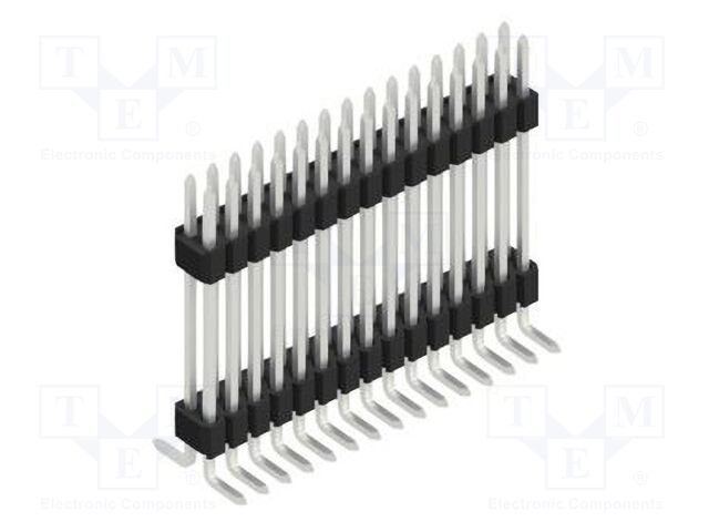 Connector: pin strips; pin header; male; PIN: 30; 1.27mm; SMT; 2x15