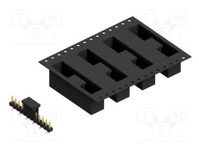 Connector: pin strips; pin header; male; PIN: 12; 2.54mm; SMT; 1x12