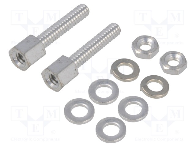 Set of screws for D-Sub; Thread len: 14.2mm; Thread: UNC4-40