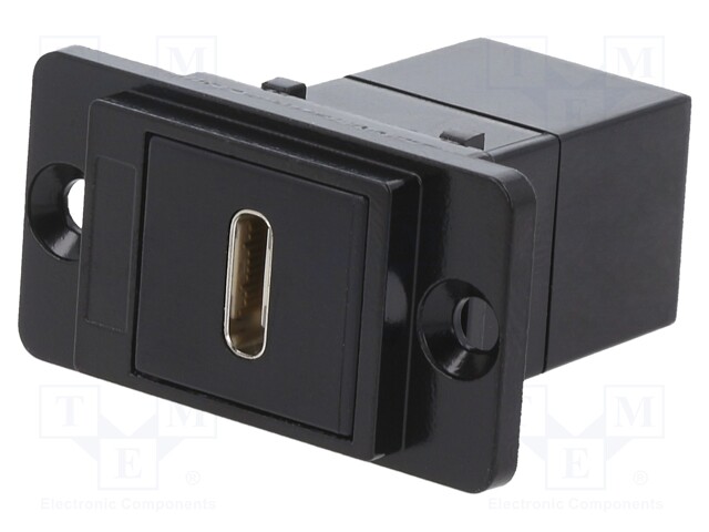 Coupler; USB C socket-front,USB C plug-back; DUALSLIM; USB-C