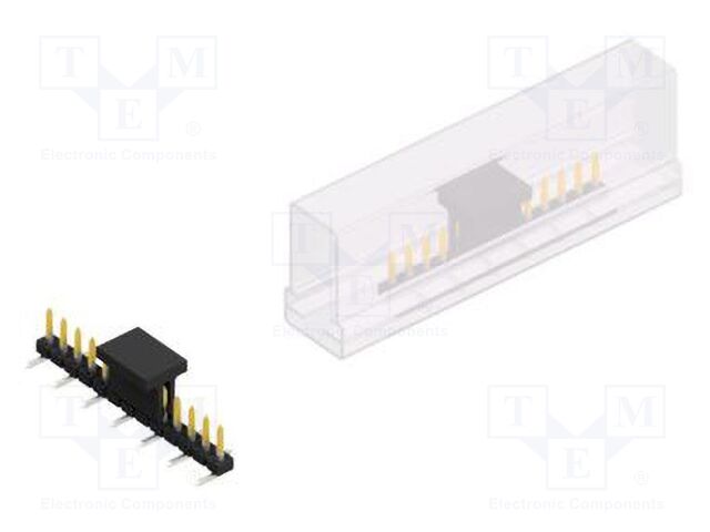 Connector: pin strips; pin header; male; PIN: 13; 2mm; SMT; 1x13