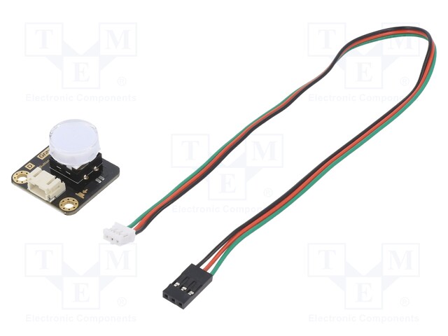 Module: button; 3.3÷5VDC; 27x26.5mm; Backlight colour: green