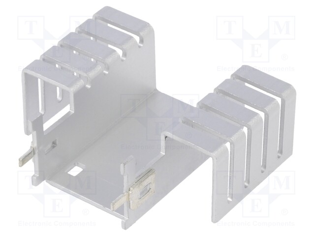 Heatsink: extruded; U; TO220; black; L: 42.1mm; W: 51mm; H: 18.5mm