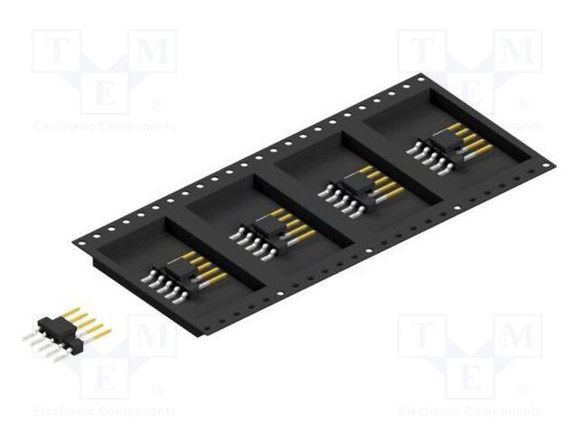 Connector: pin strips; pin header; male; PIN: 5; 2.54mm; SMT; 1x5