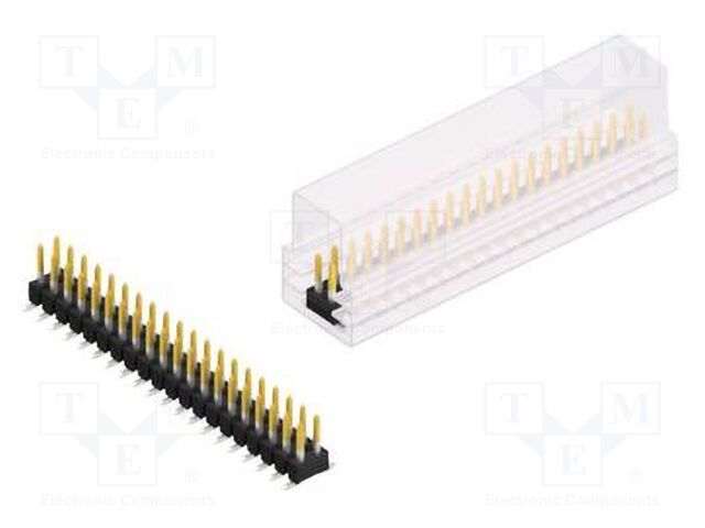Connector: pin strips; pin header; male; PIN: 40; 2.54mm; SMT; 2x20
