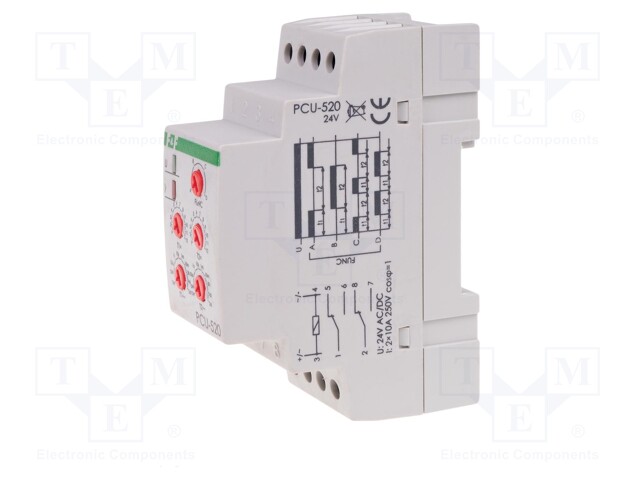Timer; 0,1s÷24days; DPDT; 250VAC/10A; Usup: 24VAC; 24VDC; -25÷50°C
