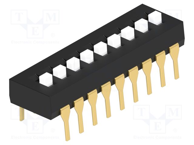 Switch: DIP-SWITCH; Poles number: 9; OFF-ON; 0.025A/24VDC; Pos: 2