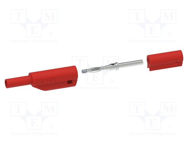 Connector: 2mm banana; plug; red