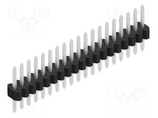 Connector: pin strips; pin header; male; PIN: 19; 1.27mm; THT; 1x19