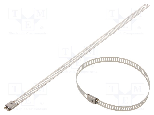 Cable tie; L: 225mm; W: 7mm; acid resistant steel AISI 316; 445N