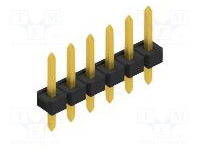 Connector: pin strips; pin header; male; PIN: 6; 2.54mm; THT; 1x6