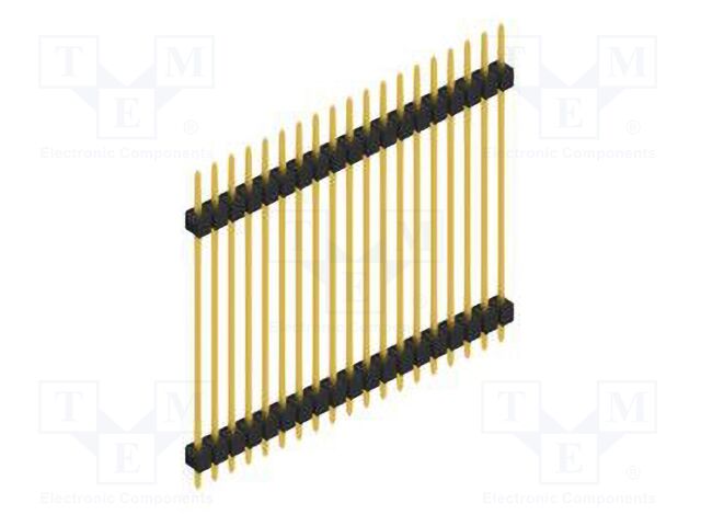 Connector: pin strips; pin header; male; PIN: 19; 2.54mm; THT; 1x19