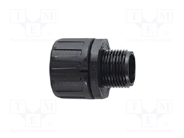 Straight terminal connector; ØBraid : 16mm; polyamide; HelaGuard