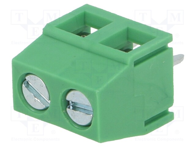 PCB terminal block; angled 90°; 5.08mm; ways: 2; on PCBs; 1.5mm2