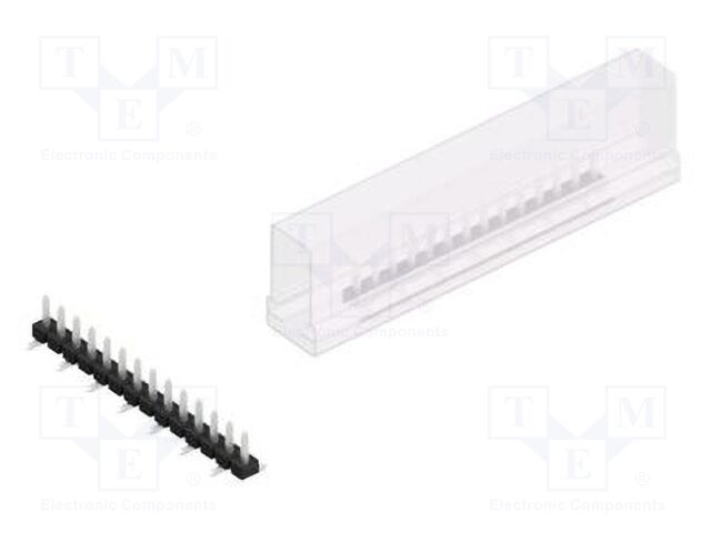 Connector: pin strips; pin header; male; PIN: 14; 2.54mm; SMT; 1x14