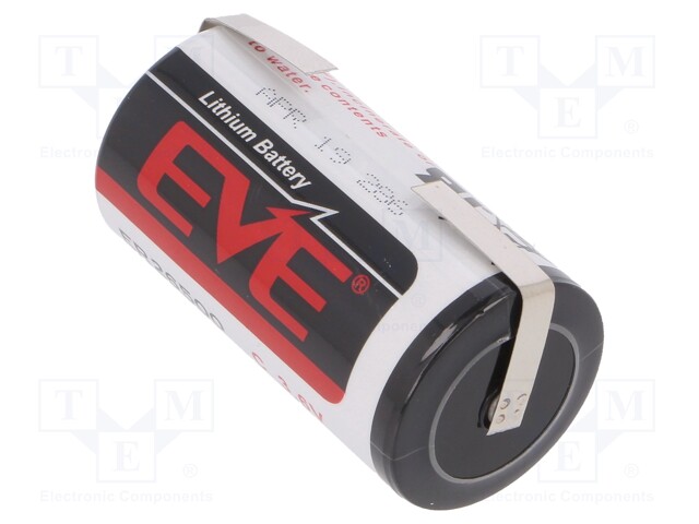 Battery: lithium; 3.6V; C; soldering lugs; Ø26x50mm; 8500mAh