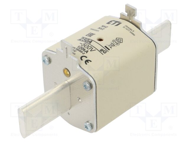 Fuse: fuse; gG; 250A; 500VAC; ceramic,industrial; NH2; WT-NH