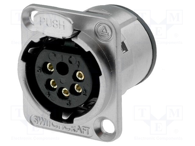 Socket; XLR; female; PIN: 5; soldering; 3.5mm