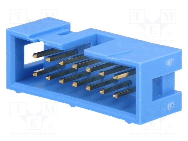Socket; IDC; male; PIN: 14; straight; THT; gold-plated; 2.54mm
