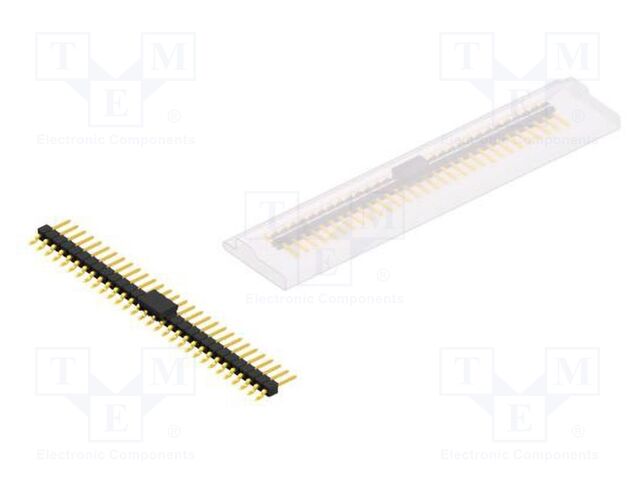 Connector: pin strips; pin header; male; PIN: 30; 2.54mm; SMT; 1x30
