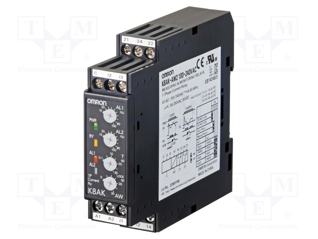 Module: current monitoring relay; AC current; 24VAC; DIN; SPDT