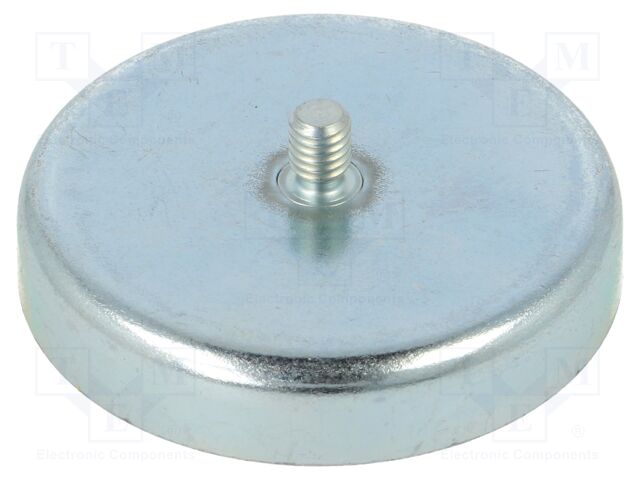 Magnet: permanent; hard ferrite; 280N; Ø: 57mm; H: 10.5mm; steel