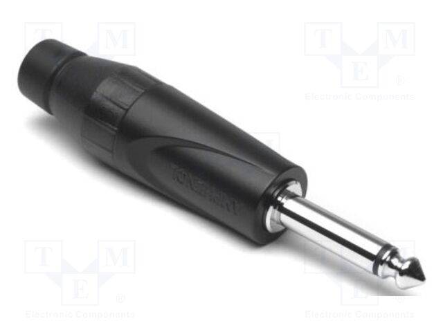 Plug; Jack 6,35mm; male; mono; straight; for cable; soldering