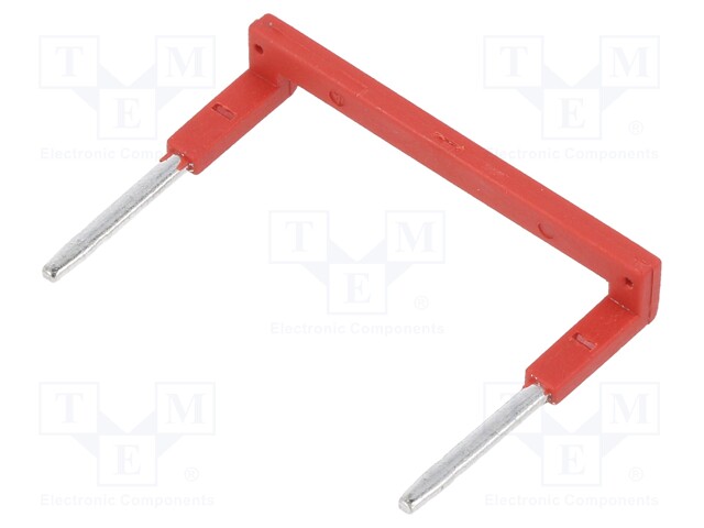 Connection bridge; 10A; 250VAC; Colour: red