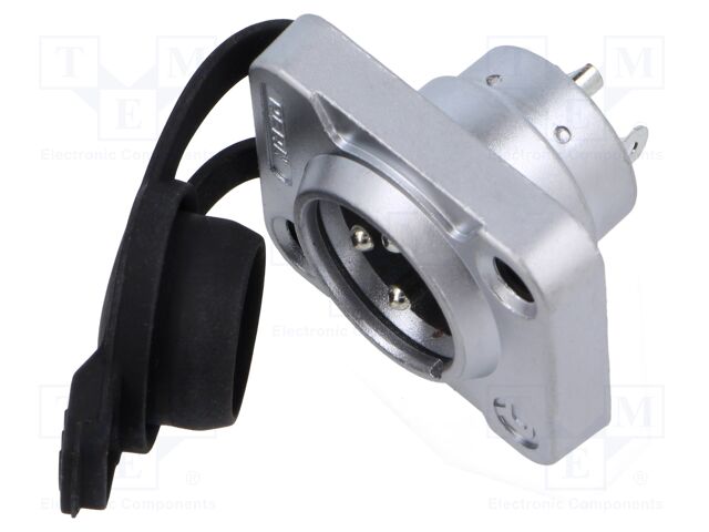 Connector: XLR; PIN: 3; male; Enclos.mat: zinc alloy; socket; 16A