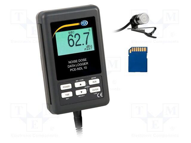 Meter: sound level; LCD; Sound level: 30÷130dB; 31.5÷8000Hz; IP20