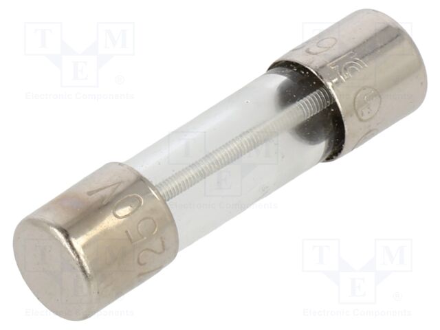 Fuse: fuse; 600mA; 250VAC; time-lag; glass; 5.2x20mm; holders; 239