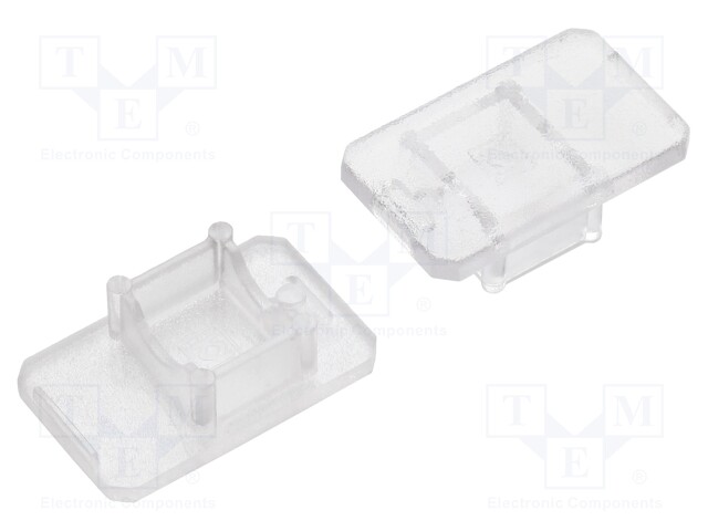 Cap for LED profiles; transparent; polycarbonate
