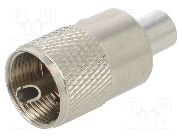 Connector: UHF (SO-239); plug; male; straight; soldering,twist-on