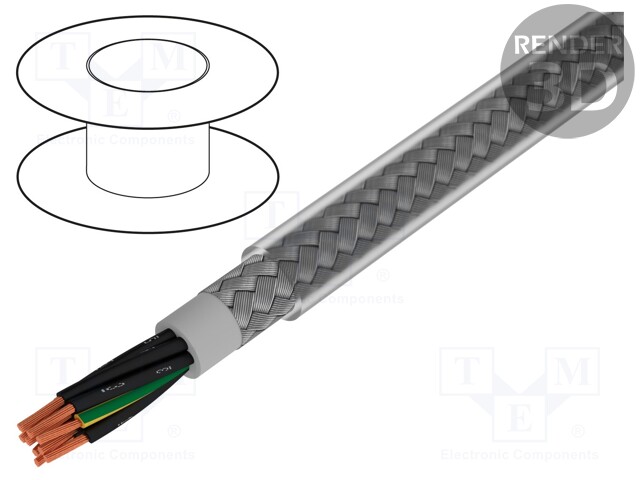 Wire; Pro-Met; 9G0,5mm2; tinned copper braid; PVC; transparent