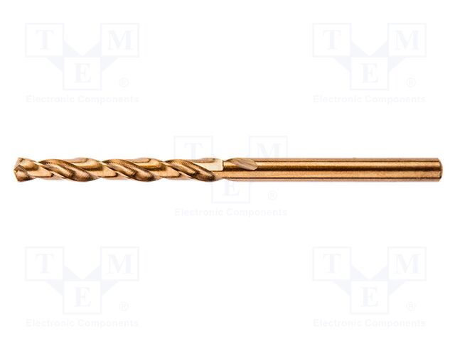 Drill bit; for metal; Ø: 2mm; high speed steel cobalt HSS-Co