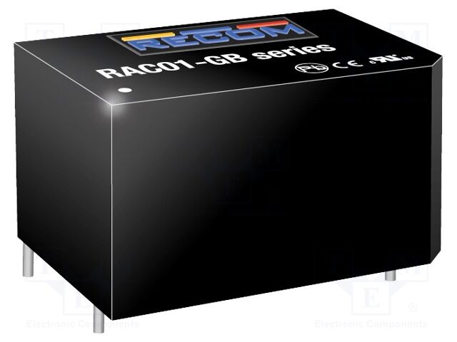 Converter: AC/DC; 1W; Uout: 24VDC; Iout: 42mA; 63%; Mounting: PCB