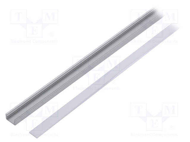 Profiles for LED modules; white; surface; natural; L: 1m; anodized