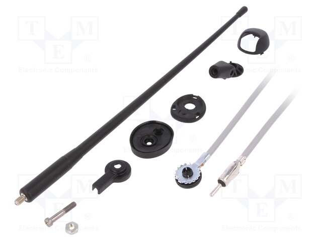 Antenna; car top; 0.36m; AM,FM; rubber mast,universal; 2.1m