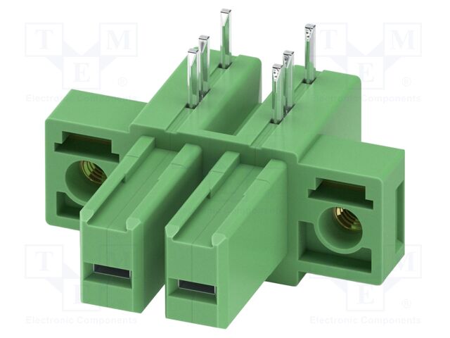 PCB headers, nominal cross section: 6 mm?, color: green, nom