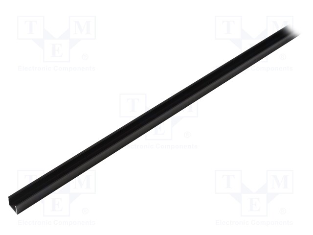 Profiles for LED modules; surface; black; L: 2m; aluminium