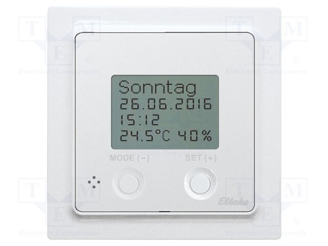 Sensor: higrothermostat; EnOcean; 230VAC; IP20; intelligent house