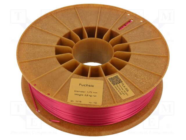 Filament: PLA SILK; 1.75mm; fuchsia; 195÷225°C; 800g
