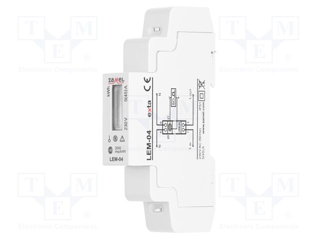 Electric energy meter; digital,mounting; DIN rail; single-phase