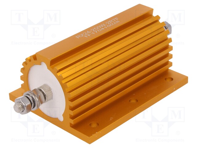 Resistor: wire-wound; with heatsink; screw; 2.7Ω; 250W; ±1%