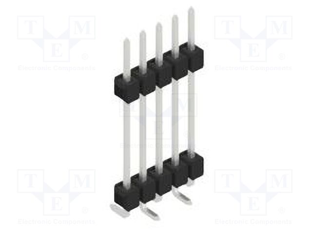Connector: pin strips; pin header; male; PIN: 5; 2.54mm; SMT; 1x5