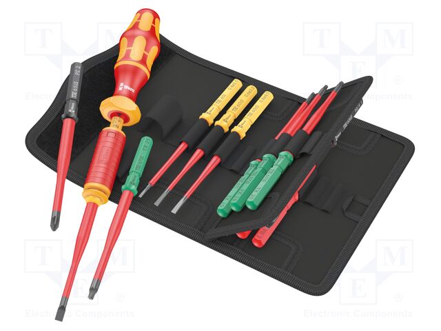 Kit: screwdrivers; insulated,slim; 1kVAC; Kraftform Kompakt VDE