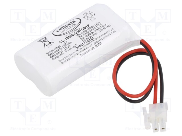 Re-battery: Li-Ion; 18650,MR18650; 7.26V; 3200mAh; cables