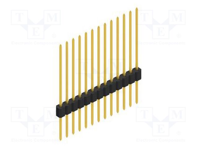 Connector: pin strips; pin header; male; PIN: 13; 1.27mm; THT; 1x13