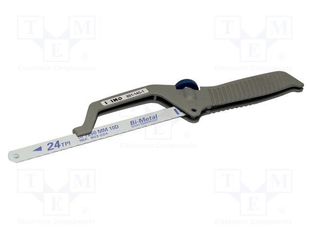 Mini saw frame; L: 330mm; metal; 24teeth/inch; Blade len: 250mm