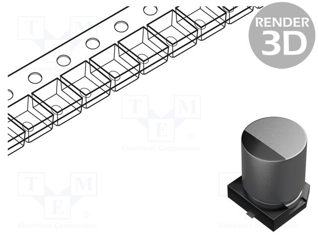 Capacitor: hybrid; SMD; -55÷125°C; Ø8x10mm; 270F; 25VDC; ±20%